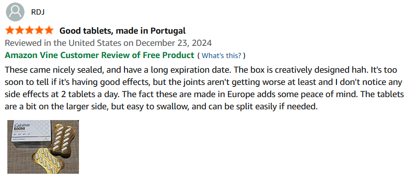 Review de RDJ - 5 estrellas - Good tablets, made in Portugal